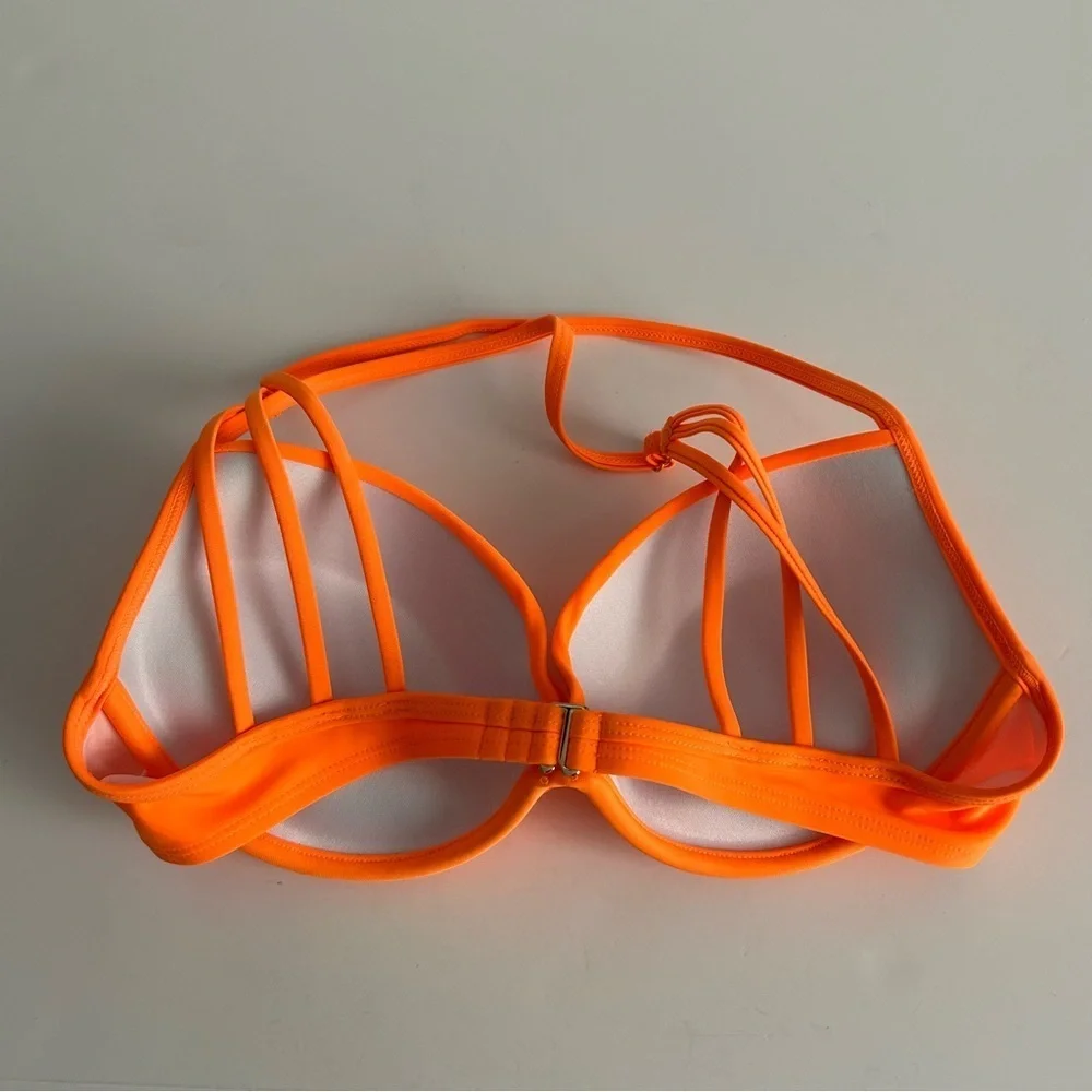Relleciga Neon Orange Bikini Top